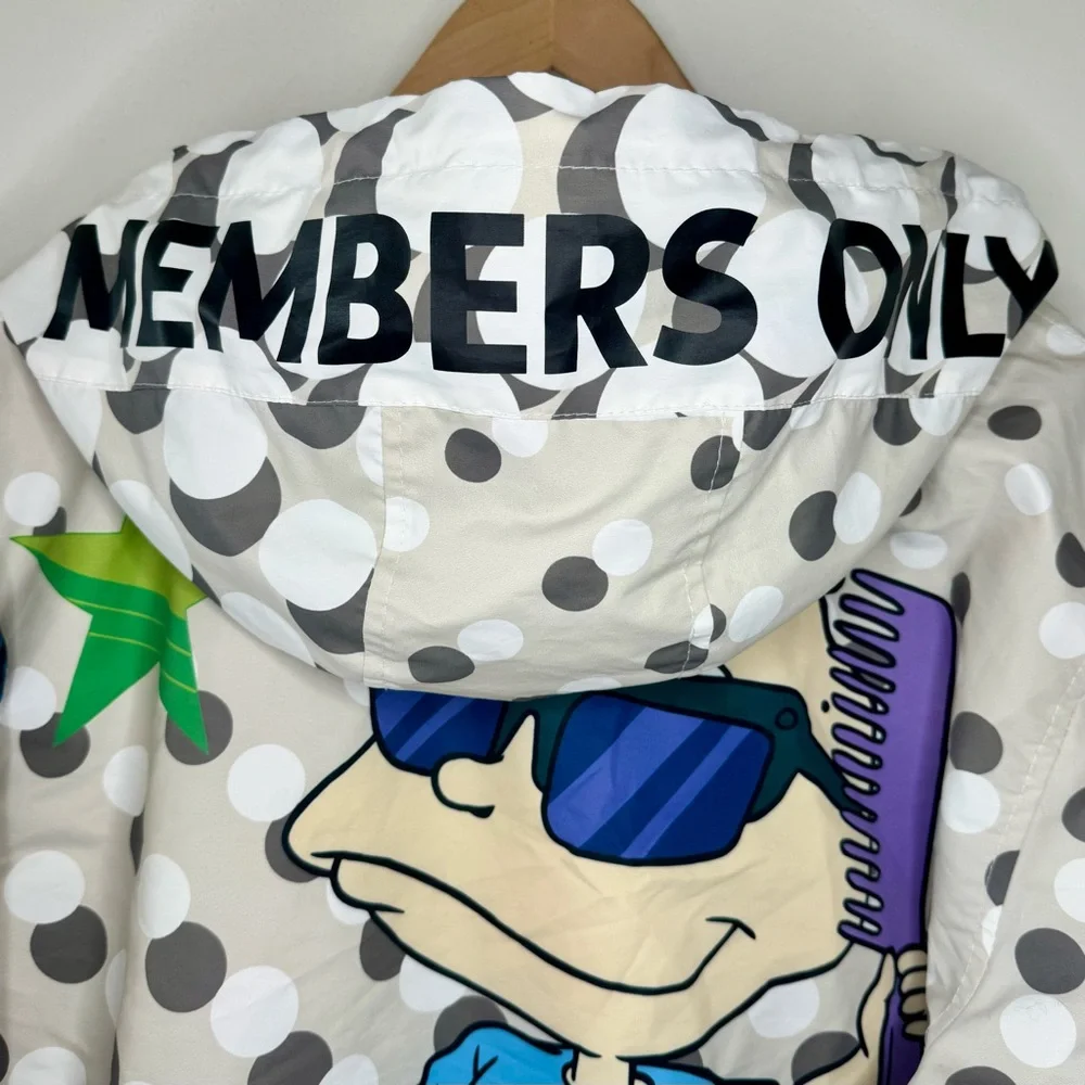 Nickelodeon Members Only X Rugrats Hey Arnold Windbreaker Jacket X Large Stempy - Picture 11 of 12